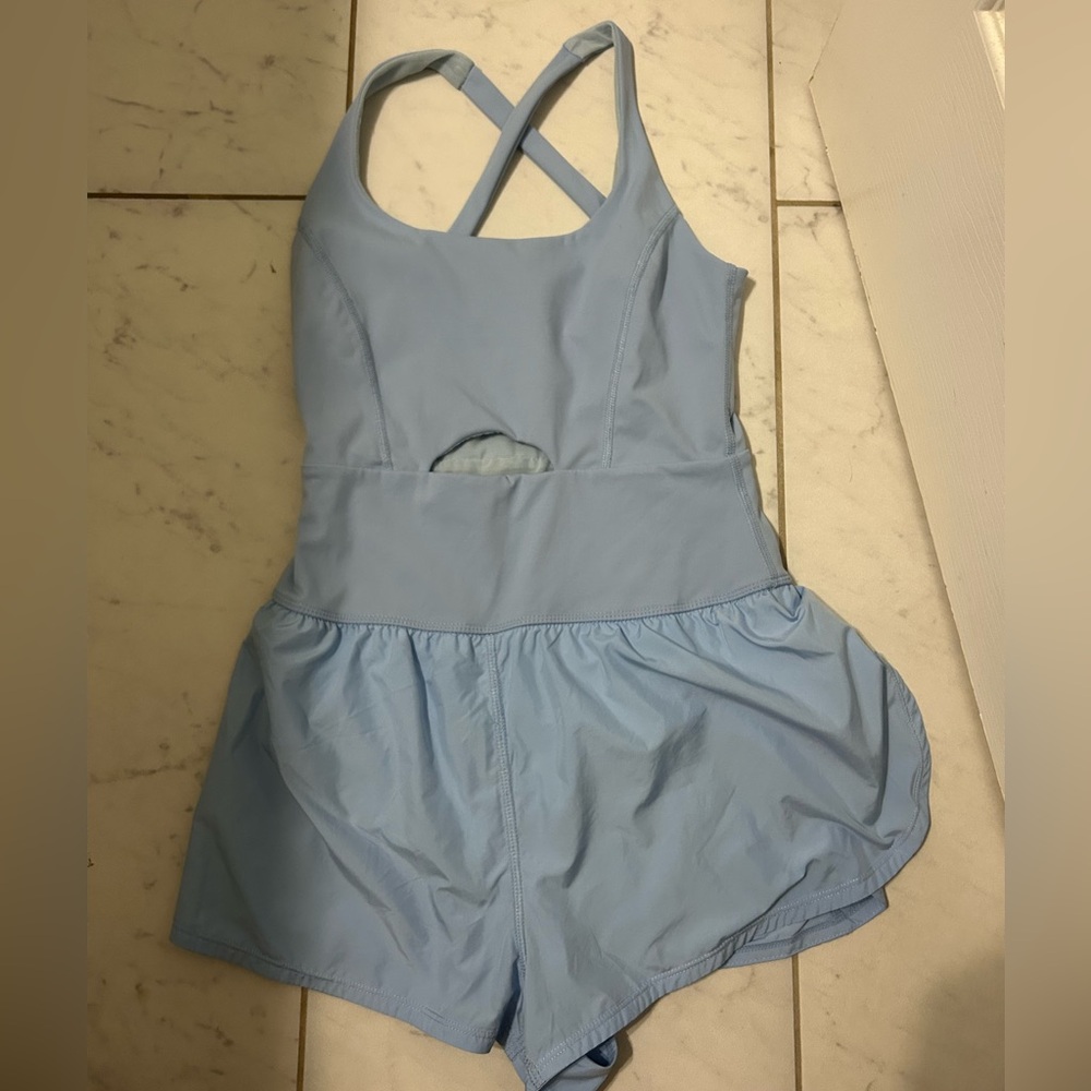 Light Blue Free People Righteous Runsie